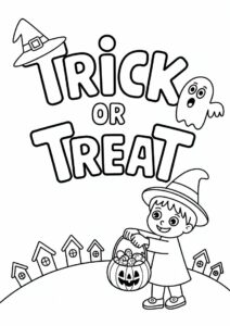Trick or Treat with Witch Hat and Ghost 4