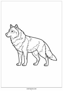 large wolf coloring page in hunting mode 304 2