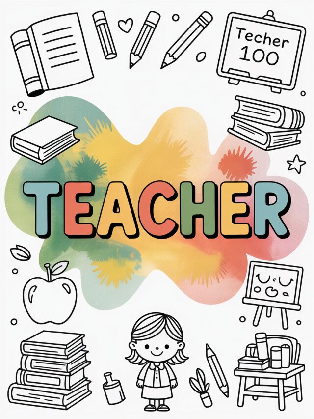 Teacher Coloring Pages