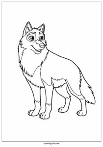 wolf coloring page of aleu wolfdog from balto movie 3