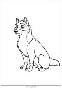 wolf coloring page of aleu wolfdog from balto movie 4