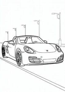 2021 Porsche Coloring Page Boxster 1