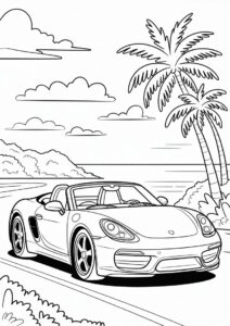 2021 Porsche Coloring Page Boxster 4