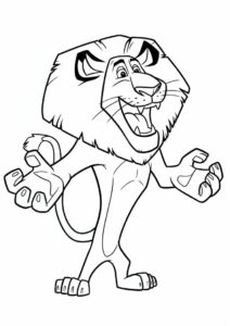 Alex The Lion Roaring Coloring 2