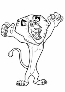 Alex The Lion Roaring Coloring 4