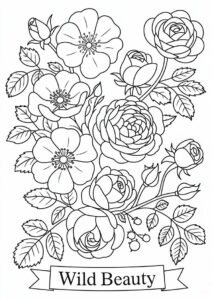 Assorted Wild Roses To Color 3