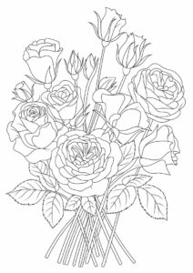 Assorted Wild Roses To Color 5