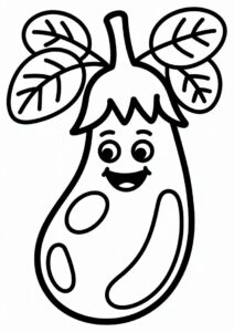 Aubergine Coloring Sheet For Kids 3