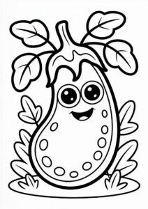 Aubergine Coloring Sheet For Kids 4