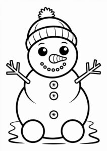 Baby Snowman To Color For Kids 2
