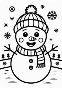 Baby Snowman To Color For Kids 3