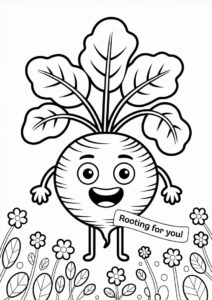 Beetroot Coloring Sheet 1