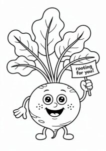 Beetroot Coloring Sheet 2