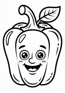 Bell Peppers Coloring Picture 1