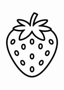 Big Juicy Strawberry To Color 1