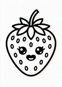 Big Juicy Strawberry To Color 2