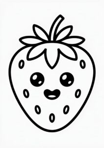 Big Juicy Strawberry To Color 3