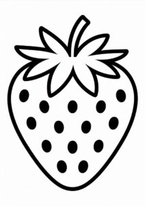 Big Juicy Strawberry To Color 4
