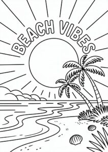 Big Sun Shining Over The Beach 2