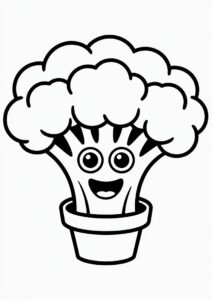 Broccoli Coloring Page For Preschoolers 4