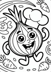 Brown Onions Coloring Page 1