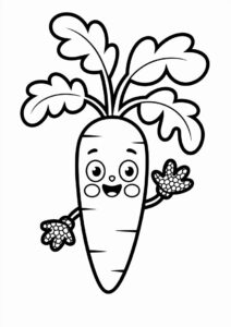 Carrots Coloring Page For Kids 4