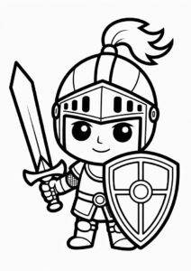 Chibi Knight With Shield And Big Sword 1