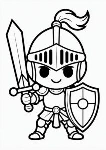 Chibi Knight With Shield And Big Sword 4