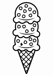 Choc Chip Ice Cream Coloring Page Bar For Preschoolers 3
