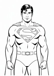 Christopher Reeve Superman Coloring Sheet 1