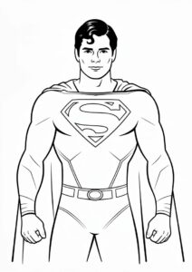 Christopher Reeve Superman Coloring Sheet 2