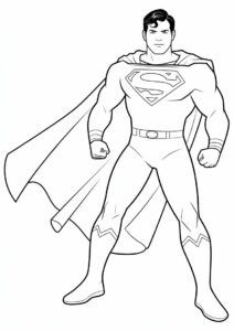 Clark Kent Turning Into Superman Coloring Page 1