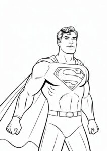 Clark Kent Turning Into Superman Coloring Page 2
