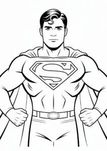 Clark Kent Turning Into Superman Coloring Page 3