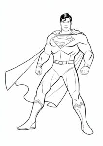 Clark Kent Turning Into Superman Coloring Page 4