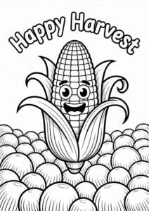 Coloring Page Of Corn On The Cob 1