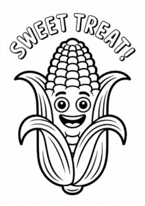 Coloring Page Of Corn On The Cob 4
