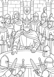 Coloring Page Of King Arthur And Knights Of The Round Table 4