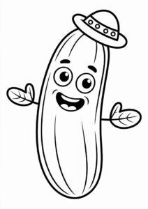 Coloring Picture Of Cucumber 1