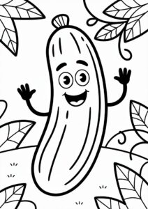 Coloring Picture Of Cucumber 4