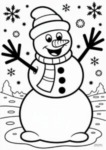 Coloring Sheet OF Frosty The Snowman 1