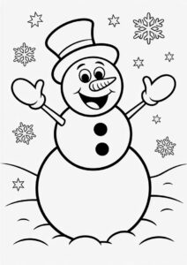 Coloring Sheet OF Frosty The Snowman 2