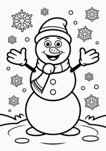 Coloring Sheet OF Frosty The Snowman 4