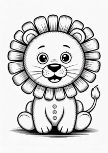 Cute Lion Toy To Color For Kids 1