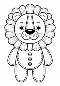 Cute Lion Toy To Color For Kids 2
