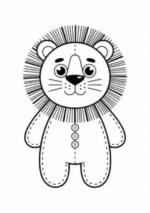 Cute Lion Toy To Color For Kids 3