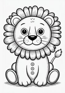 Cute Lion Toy To Color For Kids 4