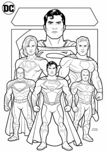 DC Justice League Coloring Page 1