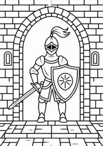 Detailed Knight Entering Castle 3