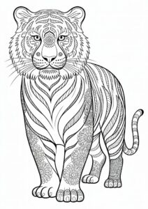 Detailed Mandala Tiger For Adults 4